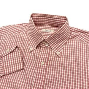 Gianluca ISAIA Napoli Gingham Long Sleeve Button Down Shirt No Size 22.5" PTP